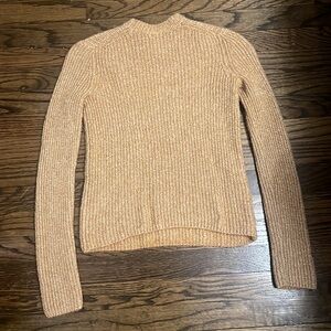 VINCE Wool Mock Neck Sweater in Brown Size XXS